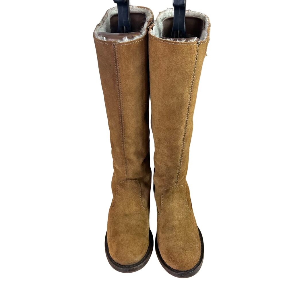 Zara Trafaluc Boots Womens 39 Below Knee Suede Tall Winter - Picture 2 of 13